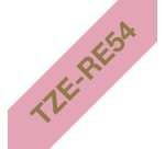 Brother TZE-RE54 nastro per etichettatrice Oro su rosa