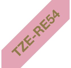 Brother TZE-RE54 label-making tape Gold on Pink