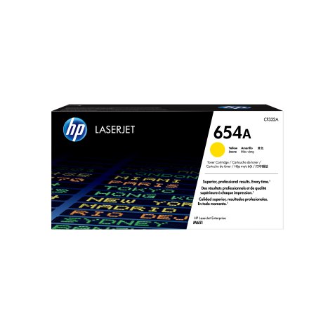 HP 654A Yellow Original LaserJet Toner Cartridge