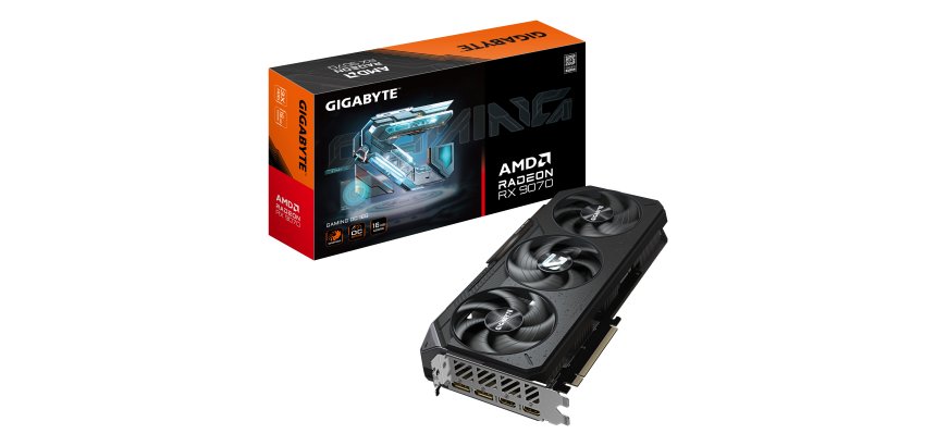 GIGABYTE Radeon RX 9070 GAMING OC 16G Scheda Grafica - 16 GB GDDR6, 256 bit, PCI-E 5.0, 2700 MHz Frequenza Base, 2 x DisplayPort, 2 x HDMI, GV-R9070GAMING OC-16GD