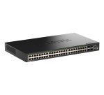 D-Link DGS-1530-52P/E commutateur réseau Géré L2 Gigabit Ethernet (10/100/1000) Connexion Ethernet, supportant l'alimentation via ce port (PoE) Noir