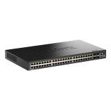 D-Link DGS-1530-52P/E commutateur réseau Géré L2 Gigabit Ethernet (10/100/1000) Connexion Ethernet, supportant l'alimentation via ce port (PoE) Noir