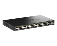 D-Link DGS-1530-52P/E commutateur réseau Géré L2 Gigabit Ethernet (10/100/1000) Connexion Ethernet, supportant l'alimentation via ce port (PoE) Noir