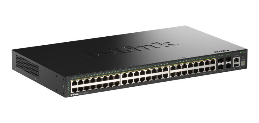 D-Link DGS-1530-52P/E commutateur réseau Géré L2 Gigabit Ethernet (10/100/1000) Connexion Ethernet, supportant l'alimentation via ce port (PoE) Noir