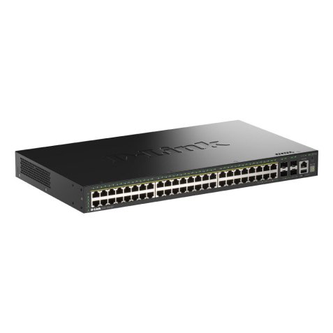 D-Link DGS-1530-52P/E commutateur réseau Géré L2 Gigabit Ethernet (10/100/1000) Connexion Ethernet, supportant l'alimentation via ce port (PoE) Noir