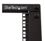 StarTech.com Rack Serveur Mobile 18U 4 Poteaux, Rack Réseau 19" 4 Poteaux avec Roulettes, Rack Roulant avec Profondeur Ajustable pour PC/AV/Données/Informatique - Roulettes, Pieds de nivellement ou Fixation au Sol