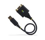 StarTech.com Câble USB vers Null Modem Série de 30cm, COM Retention, FTDI, Câble Adaptateur USB-A vers DB9 RS232, Vis/Écrous DB9 Interchangeables, Windows/macOS/Linux