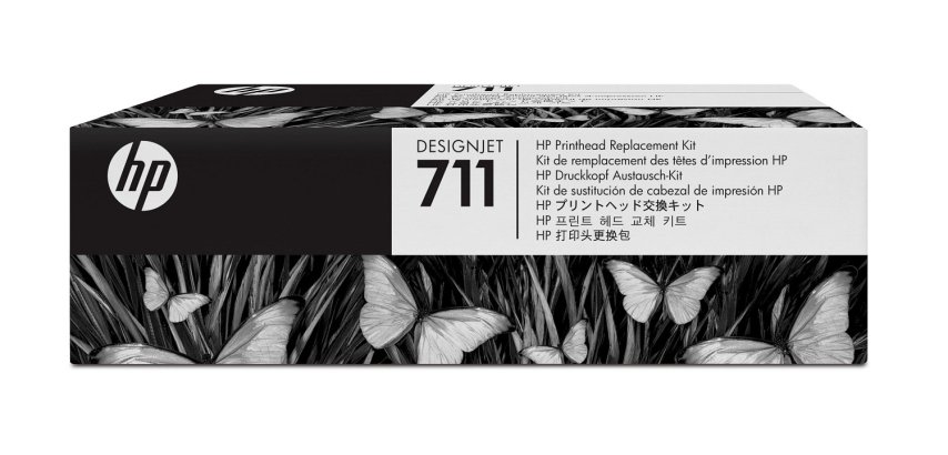HP 711 - noir, jaune, cyan, magenta - tête d'impression