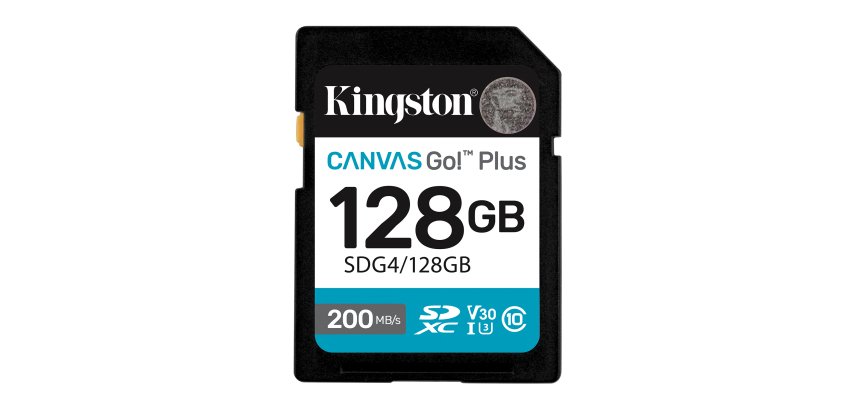 Kingston Technology Canvas Go! Plus 128GB SDXC Canvas Go Plus Gen4 200MB/s C10 UHS-I U3 V30