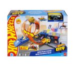 Hot Wheels City Super Police Station Playset with 1:64 Scale Police Toy Car & Adjustable Track Loop