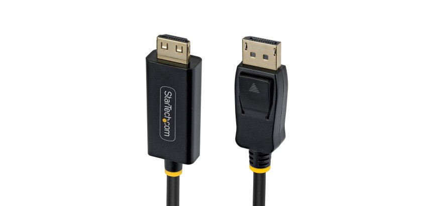 StarTech.com 1m DisplayPort-auf-HDMI-Adapterkabel mit Verriegelungssteckern, 4K 60Hz, HDR, unidirektionaler DP-zu-HDMI-Videokonverter, DP Desktop zu HDMI Monitor