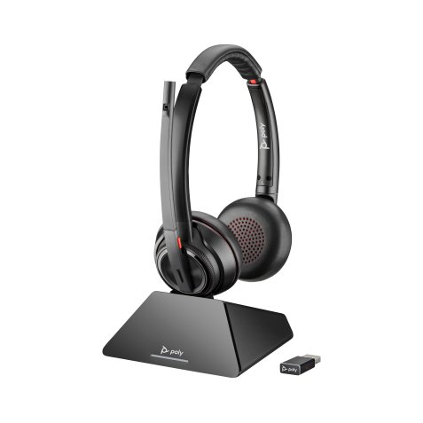 Poly Cuffie Savi 8220 UC DECT 1880-1900 MHz USB-A certificate per Microsoft Teams