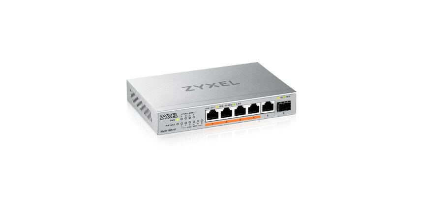 Zyxel XMG-105HP Non-géré 2.5G Ethernet (100/1000/2500) Connexion Ethernet, supportant l'alimentation via ce port (PoE) Argent