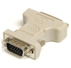 Adaptador Conversor DVI-I a VGA - DVI-I Hembra - HD15 Macho - Blanco