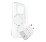 OtterBox Symmetry Series Clear for MagSafe + Premium Glass + Fast Charge Wall Charger USB-C 30W Type C voor Apple iPhone 16 Pro