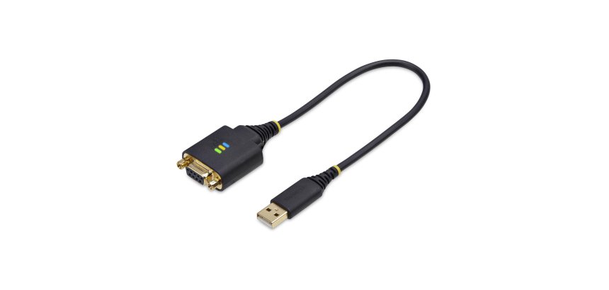 StarTech.com Câble USB vers Null Modem Série de 30cm, COM Retention, FTDI, Câble Adaptateur USB-A vers DB9 RS232, Vis/Écrous DB9 Interchangeables, Windows/macOS/Linux