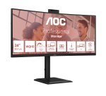 AOC E4 CU34E4CW écran plat de PC 86,4 cm (34") 3440 x 1440 pixels UltraWide Quad HD LED Noir