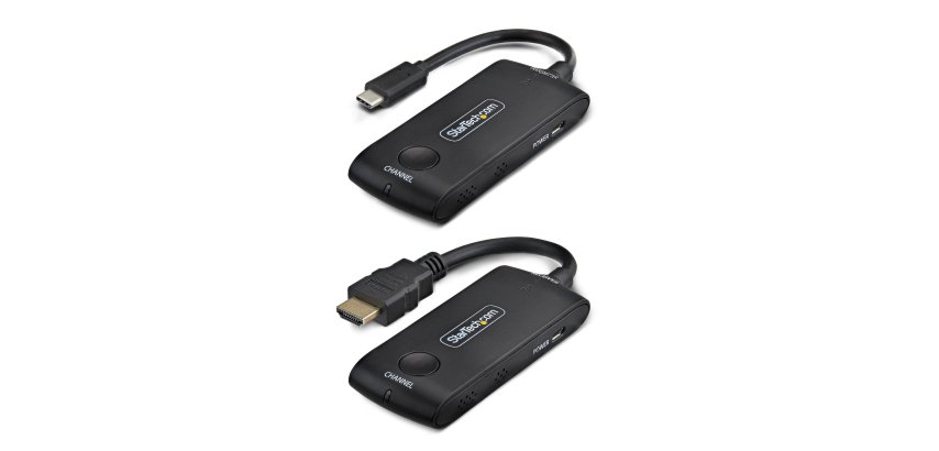 StarTech.com Extension Sans Fil USB-C vers HDMI pour Salles de Réunion et Espaces de Travail Collaboratifs, 4K 60Hz, Portée de 20m, Alimentation par USB, Kit Émetteur-Récepteur Plug-and-Play