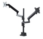 StarTech.com Desk Mount Dual Monitor Arm, Full Motion Monitor Mount for 2x VESA Displays up to 32" (17.6lb/8kg), Height Adjustable, Clamp/Grommet Mount, Mechanical Spring