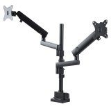 StarTech.com Bras pour Double Moniteur, Support de Moniteur à Mouvement Complet pour 2 Écrans VESA jusqu'à 32" (8kg), Réglable en Hauteur, Fixation par Pince/Grommet, Ressort Mécanique