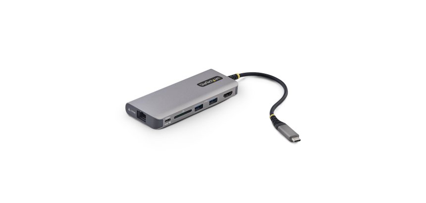 StarTech.com Adaptateur Multiport USB-C vers HDMI, Recharge PD 140W, 4K 60Hz, Hub USB 3 Ports 10 Gbps, Lecteur de Carte SD, 2,5 GbE, Mini Dock pour MacBook / Dell / ThinkPad / HP