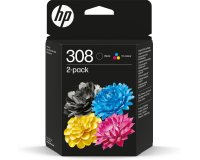 HP Paquete de 2 Cartuchos de Tinta Original 308 negra/tricolor