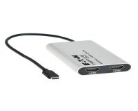 Eaton U444-2H-DL câble vidéo et adaptateur 0,3 m USB Type-C HDMI Argent