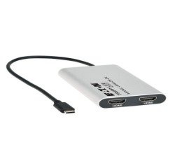 Eaton U444-2H-DL câble vidéo et adaptateur 0,3 m USB Type-C HDMI Argent