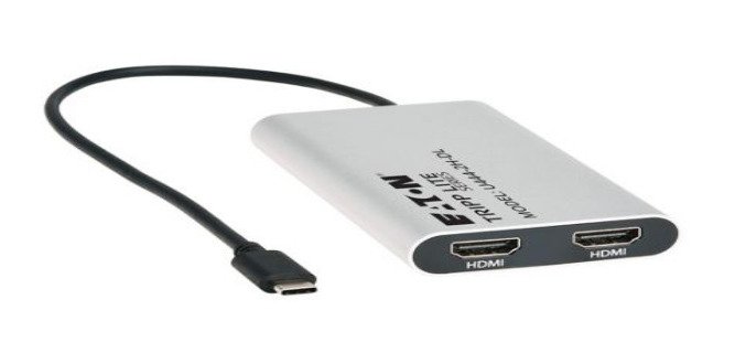 Eaton U444-2H-DL câble vidéo et adaptateur 0,3 m USB Type-C HDMI Argent