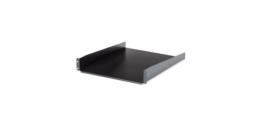 StarTech.com Étagère pour Rack Serveur 2U - Étagère Universelle pour Rack/Armoire d'Équipement Réseau 19" - Acier Gros Calibre - Capacité de Poids 23kg - Plateau de 55cm de Profondeur, Noir
