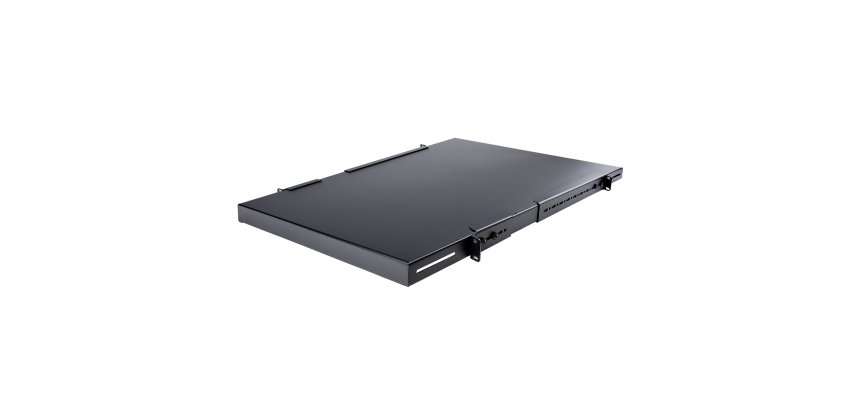 StarTech.com Étagère Réglable pour Montage en Rack Serveur 1U - 150 kg - Profondeur de Montage Réglable de 49,5 à 97,4cm Plateau Universel pour rack d'équipement AV/réseau 19" - Profondeur 69,8 cm