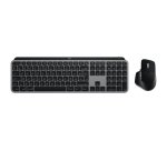 Logitech Master MX Keys S Combo for Mac clavier Souris incluse maison/bureau RF sans fil + Bluetooth AZERTY Français Aluminium, Noir