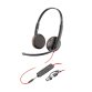 Poly Cuffie Blackwire 3225 stereo USB-C + spinotto da 3,5 mm + adattatore USB-C/A (sfuse)