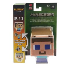 Minecraft Flippin’ Figs Figures, 2-in-1 Fidget Play, 3.75-inch Scale Collectible Toy (Characters May Vary)