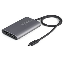StarTech.com Adaptateur Thunderbolt vers Dual DisplayPort DP 1.4 - Adaptateur Thunderbolt vers Double 4K 60Hz DP ou Single Vidéo 8K/5K - TB vers Double Écran DisplayPort - Mac/Windows