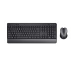 Trust Pack Teclado QZERTY Español + Ratón RF inalámbrico Negro Trezo