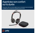 HP Poly Micro-casque stéréo USB-C Poly Blackwire 5220 + prise 3,5 mm + adaptateur USB-C/A (lot)