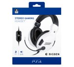 BIG BEN PS4OFHEADSETV3WHITE auricular y casco Auriculares Alámbrico Diadema Juego Negro, Blanco