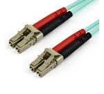 StarTech.com Câble Fibre Optique Multimode de 15m LC/UPC à LC/UPC OM3, Fibre Full Duplex 50/125µm Zipcord, Réseaux 100G, LOMMF/VCSEL, <0.3dB Faible Perte d'Insertion, Cordon de Raccordement Fibre LSZH