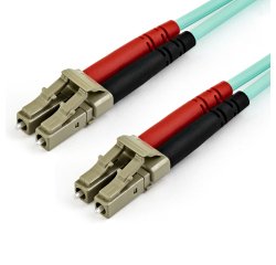 StarTech.com Câble Fibre Optique Multimode de 10m LC/UPC à LC/UPC OM4, Fibre Zipcord 50/125µm LOMMF/VCSEL, Réseaux 100G, Faible Perte d'Insertion, Cordon de Raccordement Fibre LSZH