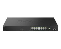 D-Link DMS-1250-18P/E commutateur réseau Géré L2 2.5G Ethernet (100/1000/2500) Connexion Ethernet, supportant l'alimentation via ce port (PoE) Noir