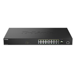 D-Link DMS-1250-18P/E commutateur réseau Géré L2 2.5G Ethernet (100/1000/2500) Connexion Ethernet, supportant l'alimentation via ce port (PoE) Noir