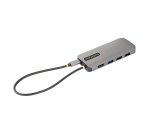 StarTech.com USB C Multiport Adapter, 4K 60Hz HDMI Anschluss, 5Gbit/s USB-A Hub, USB C auf HDMI,  100W PD, GbE, SD/MicroSD, 30cm Kabel, Reiseadapter, Thunderbolt 3 Dockingstation (115B-USBC-MULTIPORT) - Dockingstation - USB-C / Thunderbolt 3 / Thunderbolt 4 - HDMI - GigE