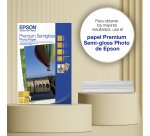 Epson Papel fotográfico semibrillante Premium A4, 251 g/m2, 20 hojas