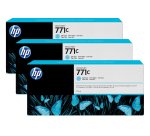 HP 771C pack de 3 cartouches d'encre DesignJet cyan clair, 775 ml