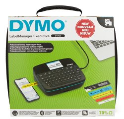 DYMO LabelManager Executive 640 CB Portable Label Printer Kit with Carry Case and 3 Label Cassettes | Compact QWERTY Label Maker | Bluetooth & USB Connectivity | Compatible with D1 Labels