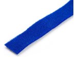 StarTech.com 15m Bulk Rol Klittenband - Op Maat te Knippen Herbruikbare Kabelbinders - Industriële Klitband Tape - Zelfklevende Klittenband Tyrap Strips - Blauw