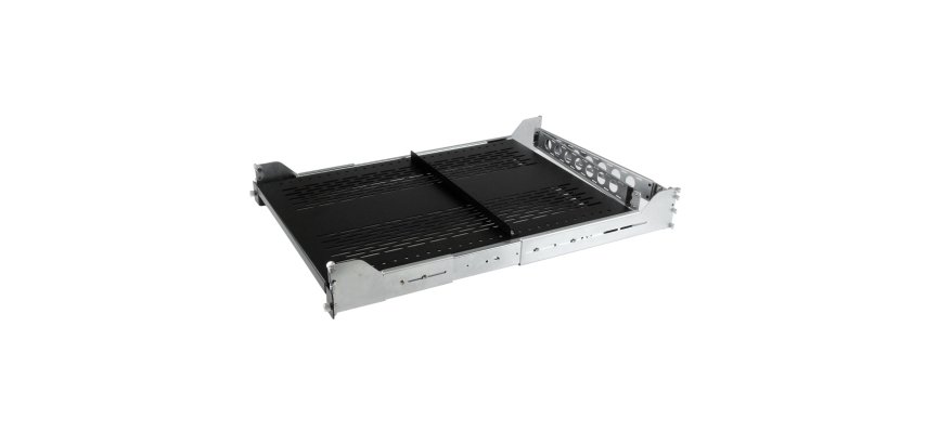 StarTech.com Étagère Coulissante 2U pour Serveur avec Bras de Gestion des Câbles - Profondeur de Montage Réglable de 27,6 à 31,6 pouces - 50kg - Étagère 19" pour Rack d'Équipement - Profondeur 24 Pouces