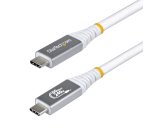 StarTech.com Cable USB4 50cm - Cable USB-C Certificado USB-IF - 80Gbps - Cable USB Tipo C - PD de 240W - 8K120/4K240 - DP 2.1 - DP80 - Recubrimiento de TPE - Compatible con Thunderbolt - Blanco