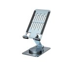 Conceptronic THANA08G Foldable Swivel Phone Stand, 360° Rotating Base, Adjustable Height